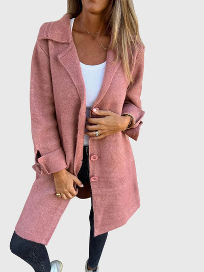 Aravelle™ | Tailored Blazer with Buttoned Elegance