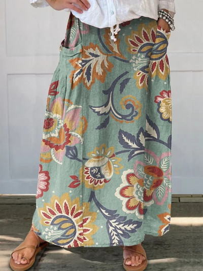 Fiorina® | Bold Botanical Print Skirt
