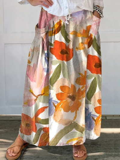 Fiorina® | Bold Botanical Print Skirt