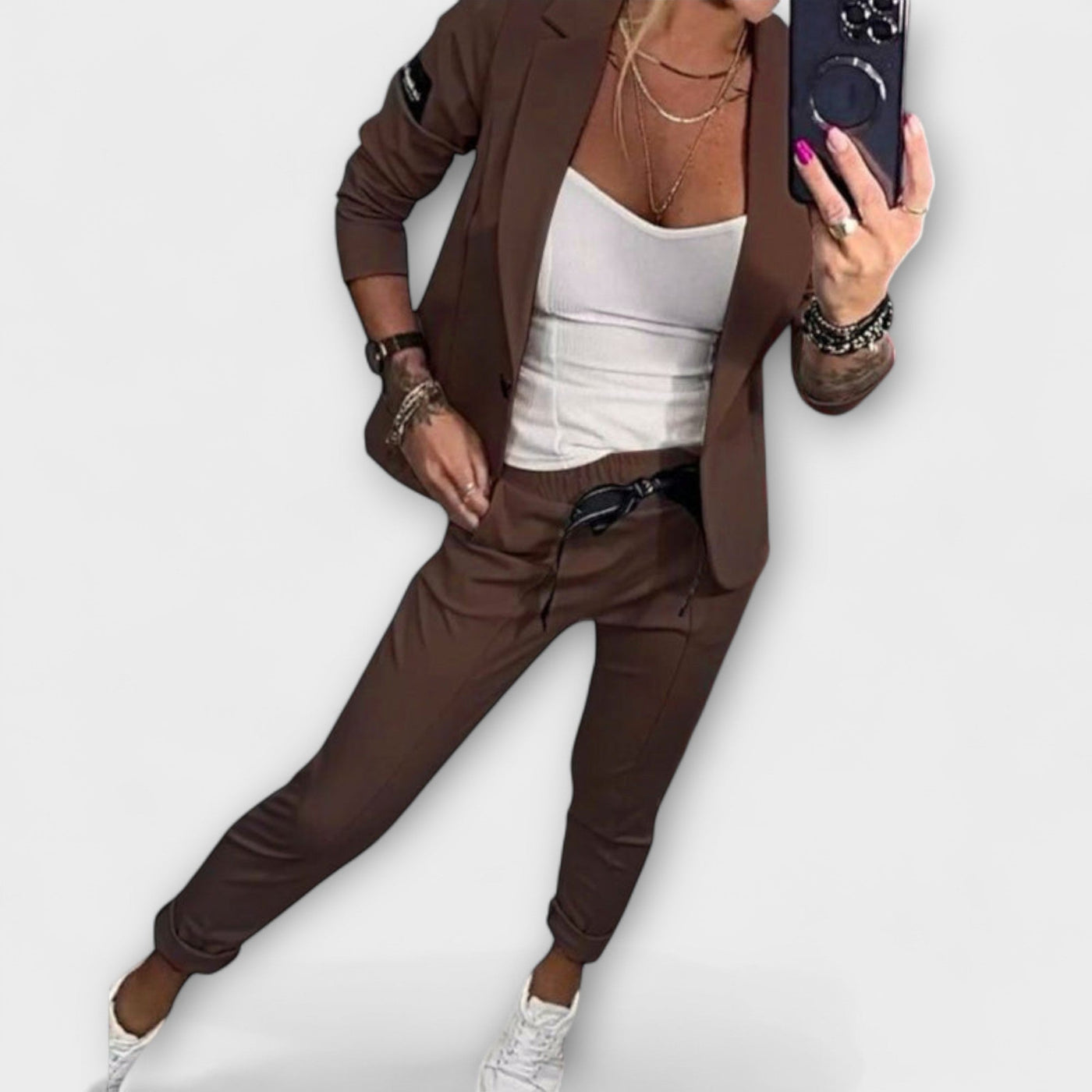 Elowenai™ | Elegant Set of Top, Jacket, and Pants