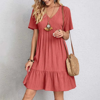 Elske™ | Elegant V-Neck Mini Dress 1+1 FREE