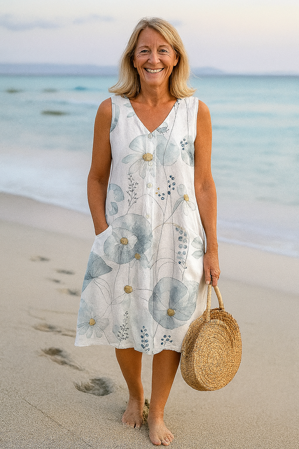 Aveline™ | Sleeveless Floral Summer Dress