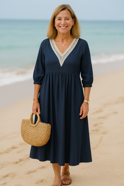 Aeloria™ | Elegant V-Neck Summer Dress