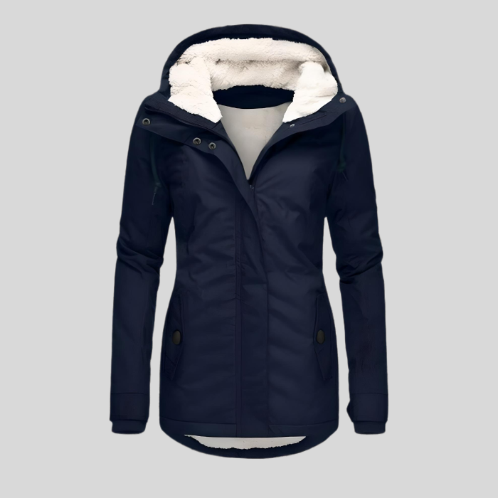 Zephyra™ | Waterproof Long Jacket with Hood and Lining