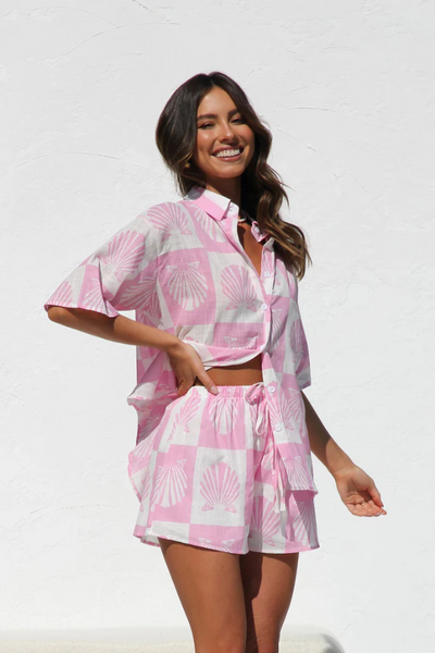 Shelliva® | Coastal Breeze Shirt & Shorts Set