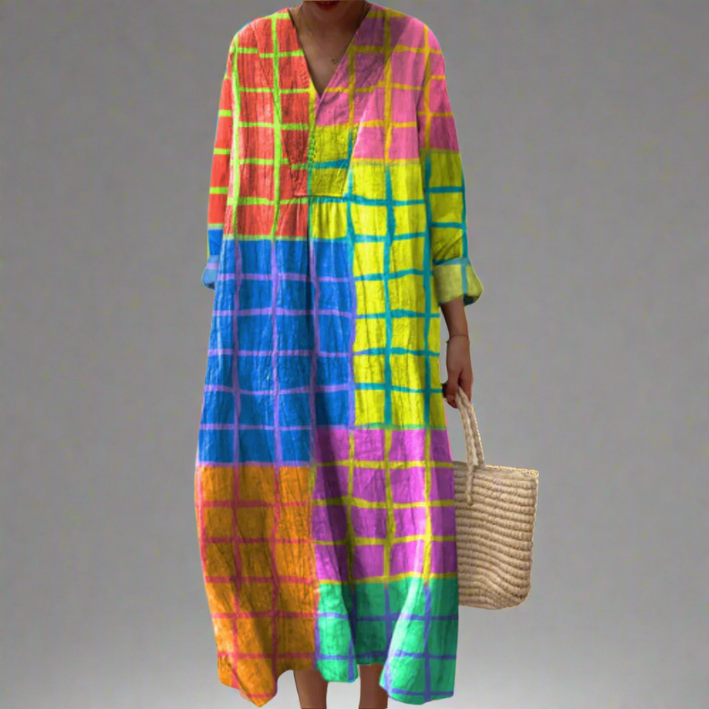 Leona | Vibrant Ruit Maxi Dress