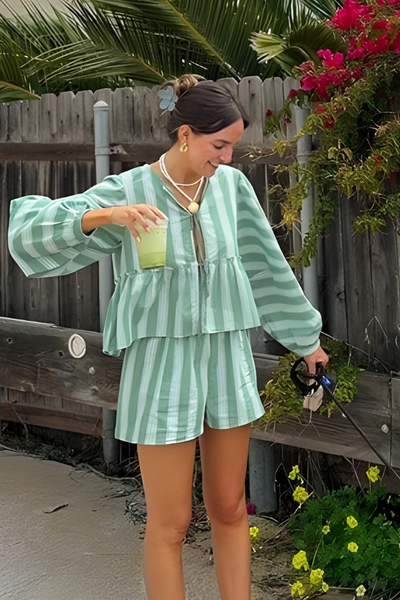 Zestiva® | Coastal Stripe Lounge Set