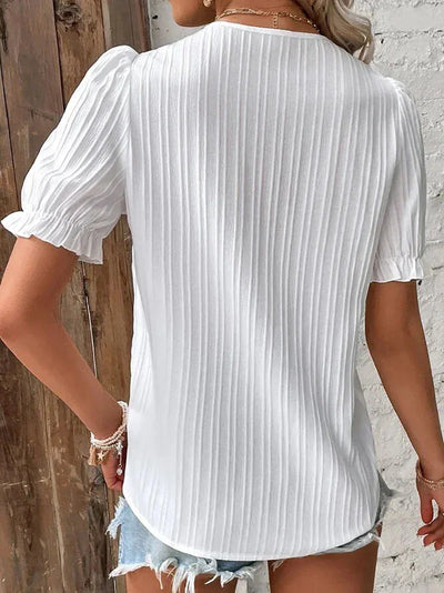 Elara™ | Graceful blouse with refined accents