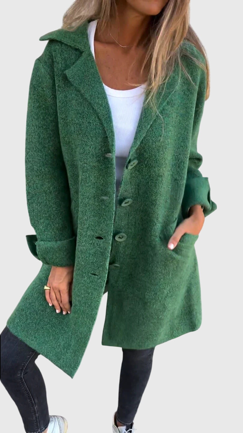 Aravelle™ | Tailored Blazer with Buttoned Elegance