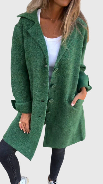 Aravelle™ | Tailored Blazer with Buttoned Elegance
