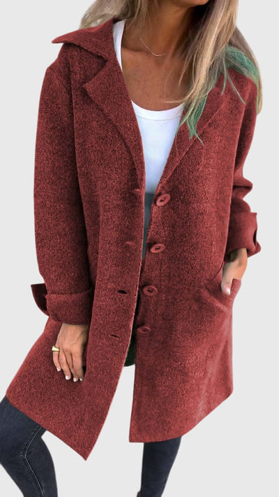 Aravelle™ | Tailored Blazer with Buttoned Elegance
