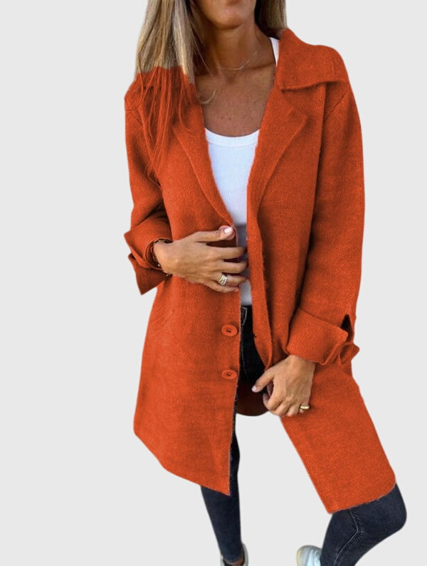 Aravelle™ | Tailored Blazer with Buttoned Elegance