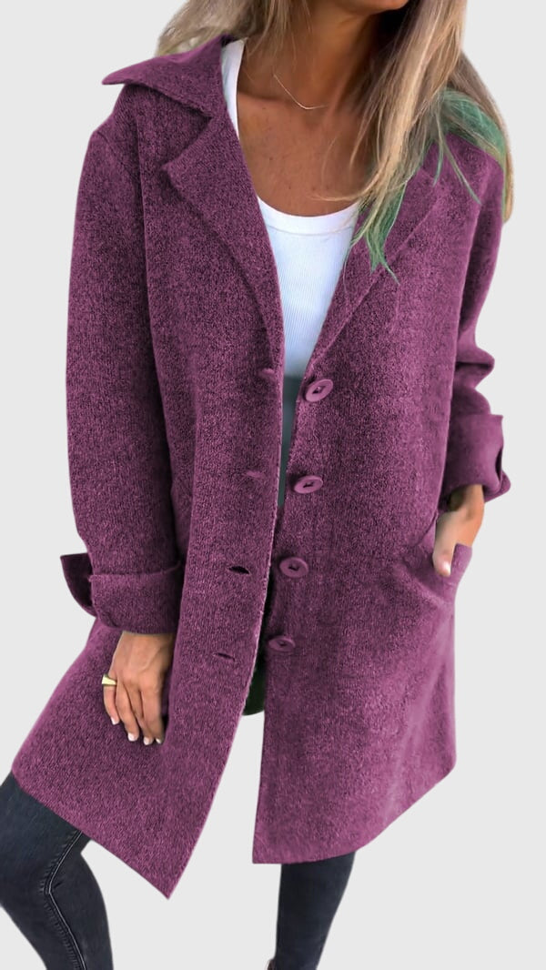 Aravelle™ | Tailored Blazer with Buttoned Elegance