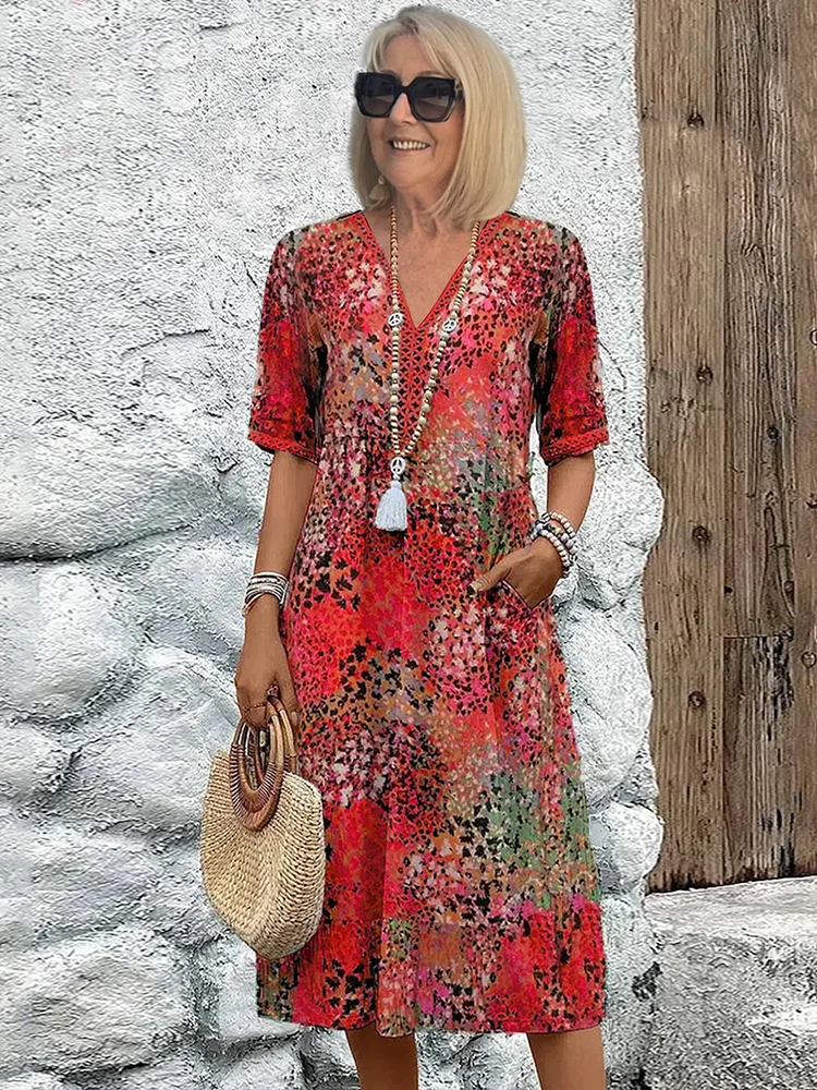 Isadora™ | Luxe maxi dress with refined floral patterns
