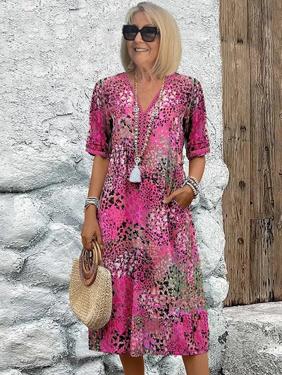 Isadora™ | Luxe maxi dress with refined floral patterns