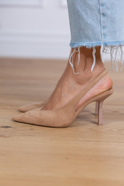 Thalira™ | Luxe Suede Slingback Heel