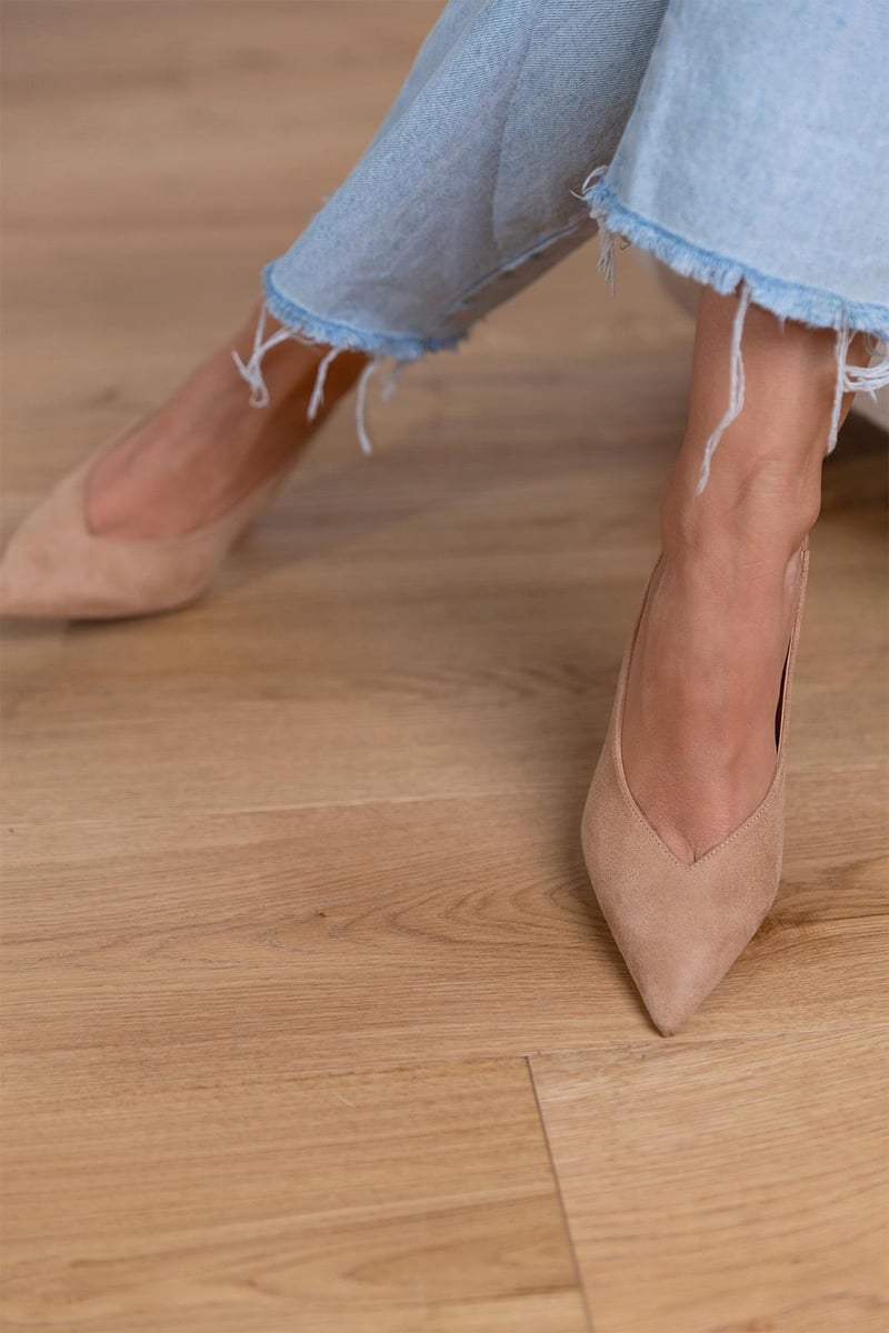 Thalira™ | Luxe Suede Slingback Heel