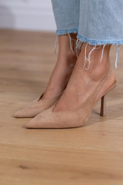 Thalira™ | Luxe Suede Slingback Heel